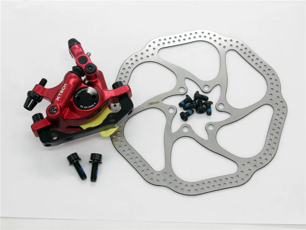 Red Front HS1 Zoom HB-100 MTB велосипедный тормоз HB100 велосипедные тормоза суппорт w роторы запчасти для велосипеда гидравлический поршень двухсторонний диск Диаметр 160 мм - Цвет: Red Front HS1