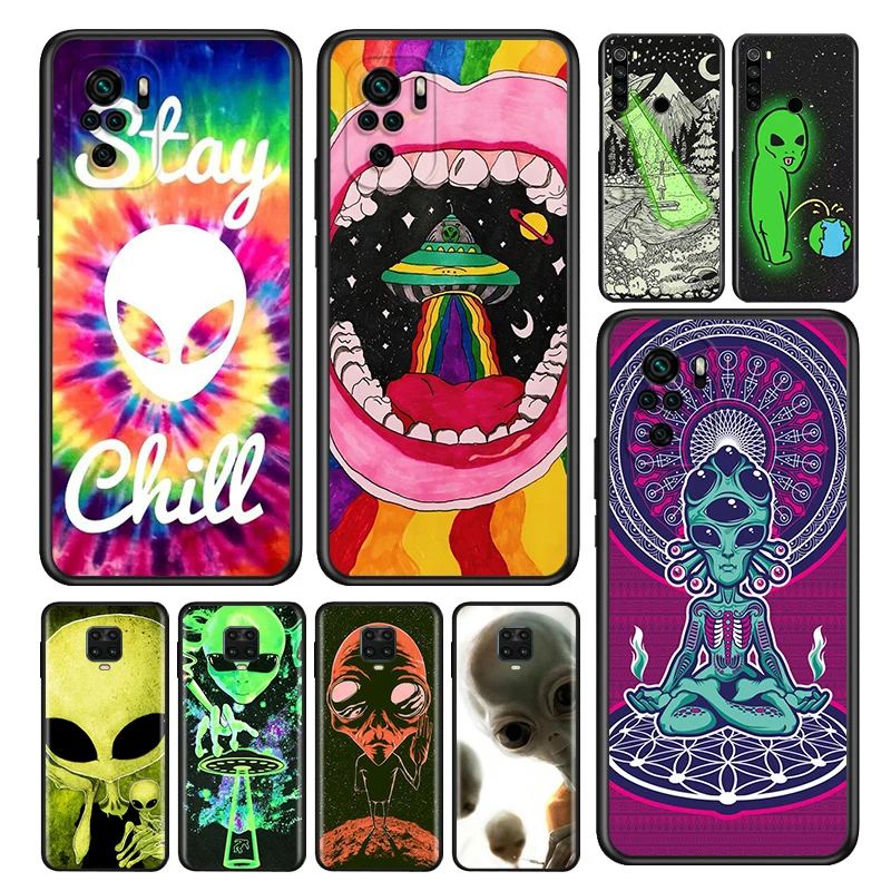

Silicone Cover HOT Peace Alien For Xiaomi Redmi Note 10 10S 9 9S Pro Max 9T 8T 8 7 6 5 Pro 5A 4X 4 Phone Case