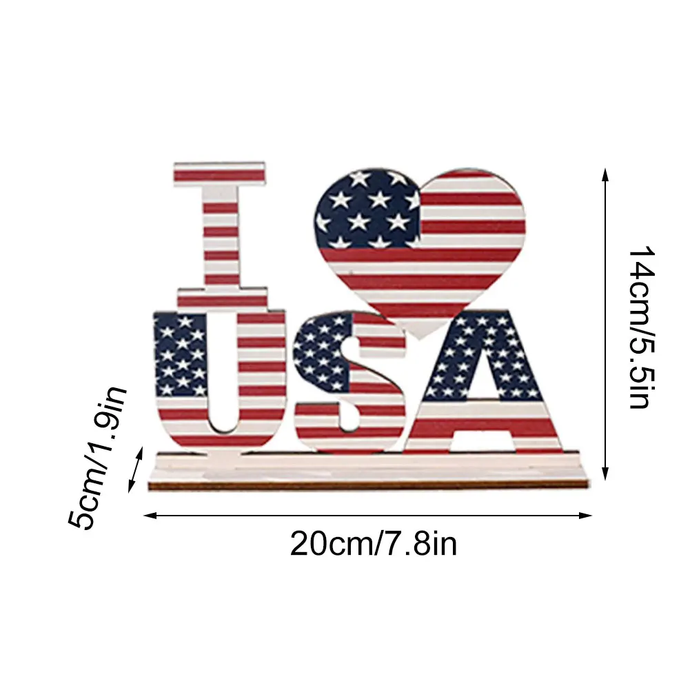 

Table Decoration Patriotic Letter Wooden Decorative Independence Day Decor For Room Family Letter Sign Blessed Room Decor