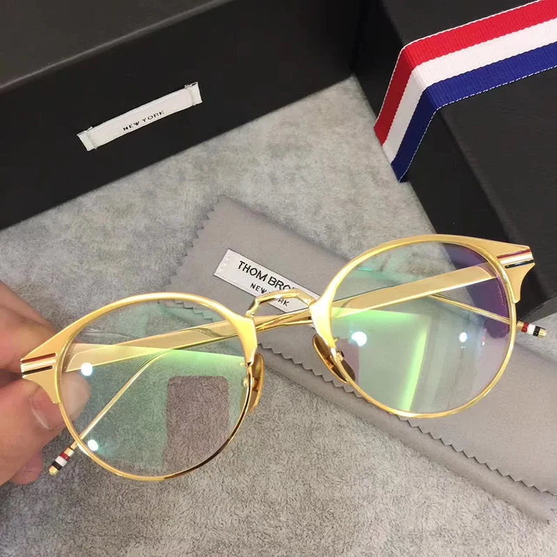

New York Thom Brand Eye Glasses Frame Men Women Optical Prescription Eyewear Reading Retro Round Eyeglasses TB105 Original box