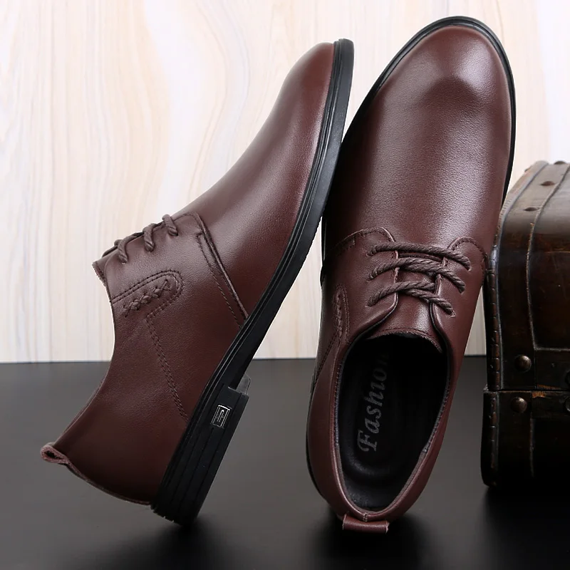 

Black Casual Shoes Fashion Leather Shoes Mens Causal Casual Men Zapatos Hombre Cuero Genuine Moccasins For De Piel Para Dress