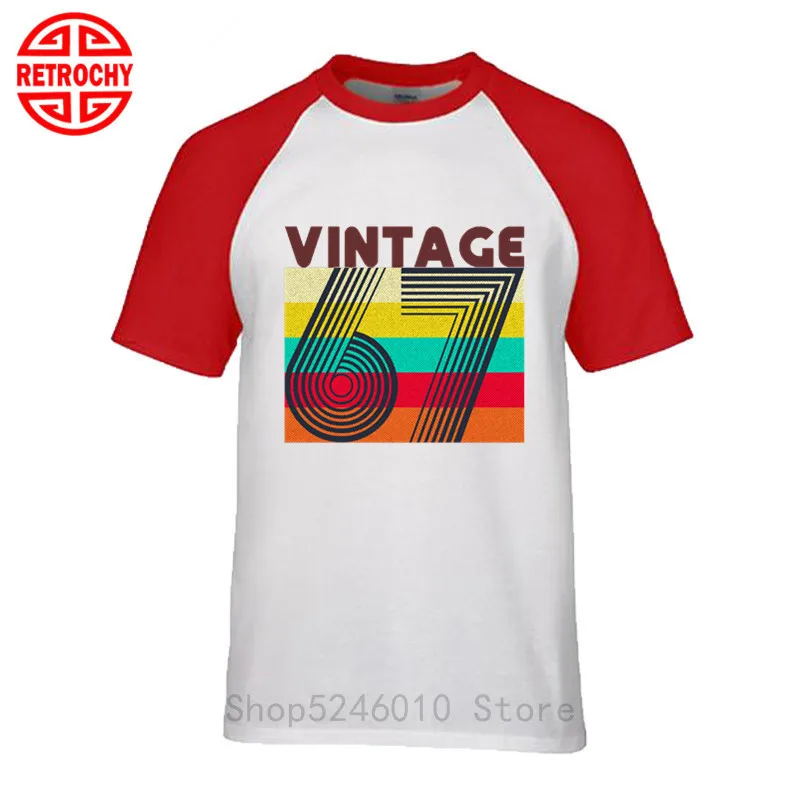 Vintage 1967 Classic 52st T-shirt Birthday Gifts Leisure T shirt For Dady Father Husband Summer Family Party Fishing Club Tshirt | Мужская