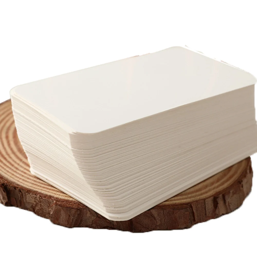 

1000pcs of One Set Rounded Blank Delicate Postcard DIY Kraft Paper Message for Office School Home Store ( 500pcs Cowhid