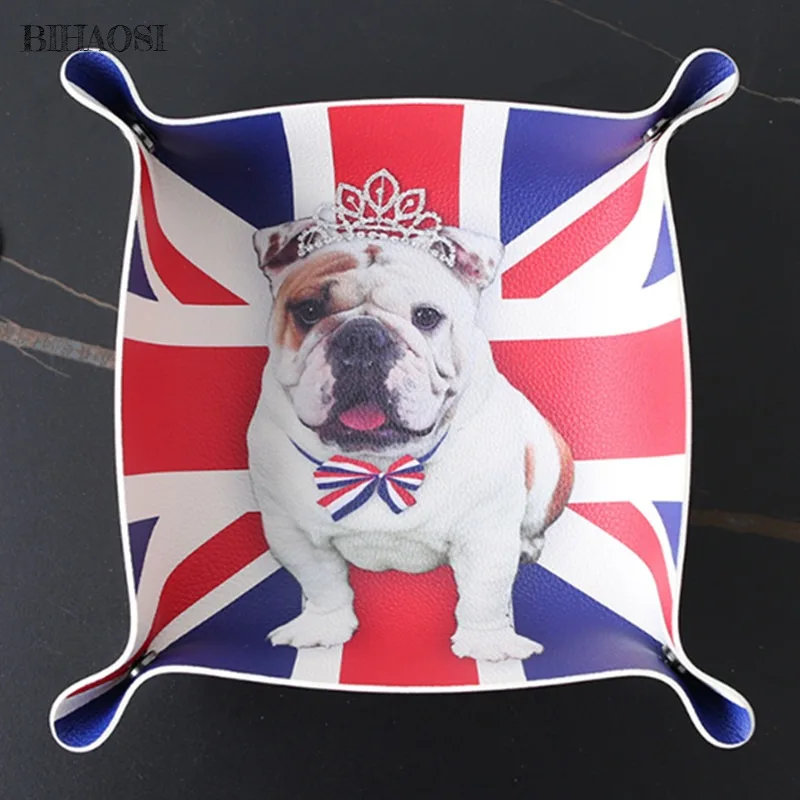 Настольный лоток для хранения искусственной кожи украшения дома кости ключей