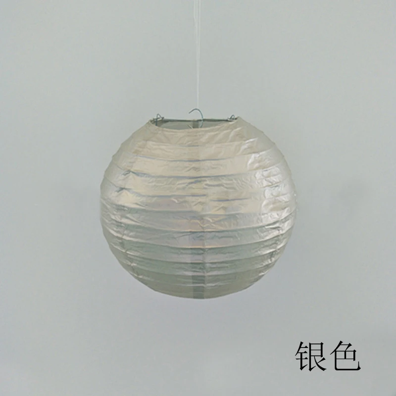 2pcs-Silver 2 шт. 4/6/8/10/12/14/16 дюймовый круглый одежда для свадьбы, дня рождения Бумага украшения-фонарики, подарок, ремесло, сделай сам, светильник подвесной шар - Цвет: 2pcs-Silver