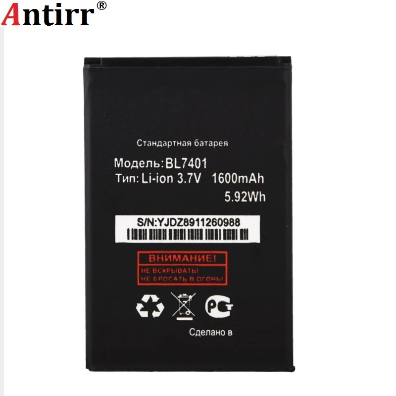 Оригинальный антирр аккумулятор для телефона BL7401 BL 7401 Fly IQ238 Iq238 сменные батареи
