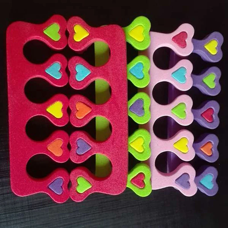 

12Pcs Colorful Heart Toe Separators - Cute Design for Kids - Super Soft, Durable