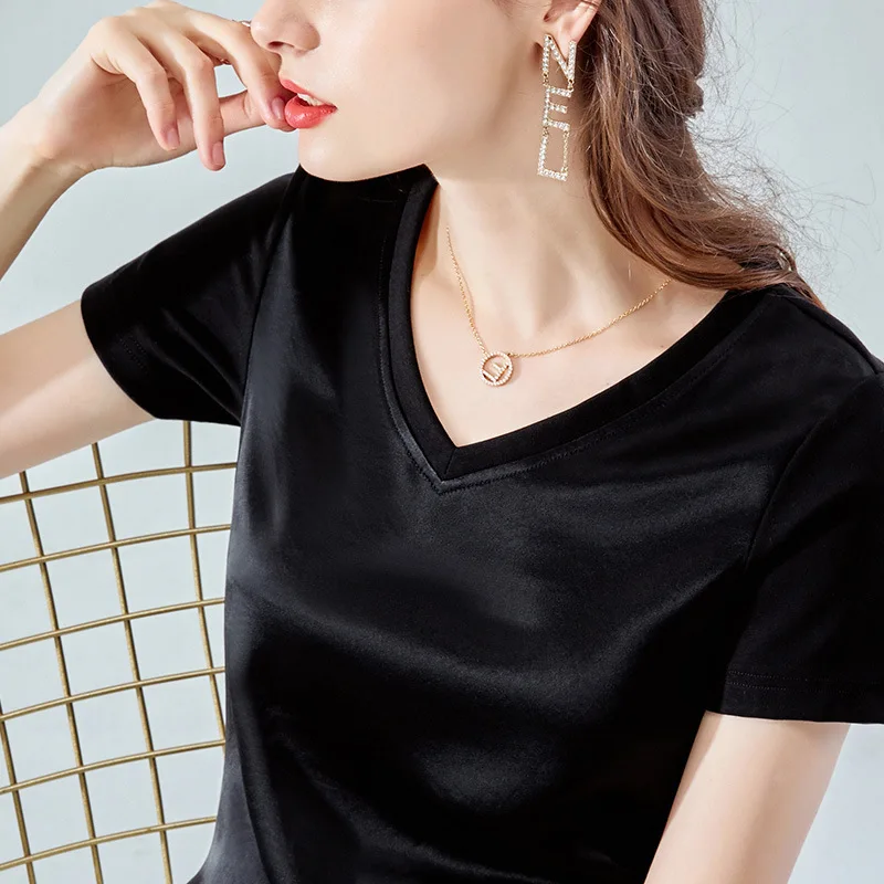 

Shirt Women 2021 Autumn Fashion camisa feminina Cotton Female T Shirts White