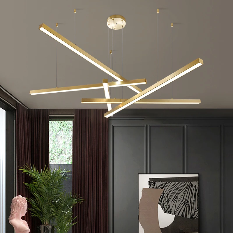 

Modern 2/3/4/5 Heads Gold/Black Hanging Lights for Kitchen Living Room Loft Adjustable Industrial Lighting Led Ceiling Lamp