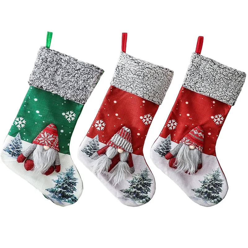 

Christmas Sock Faceless Doll Gifts Bag Xmas Tree Hanging Ornament for Home Hotel Restaurant Decoration Christmas Decor WWO
