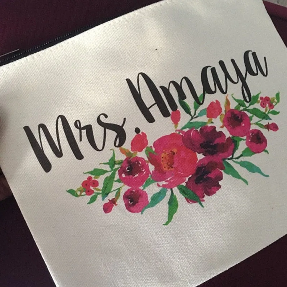 Новая косметичка подарок цветочное предложение подружки невесты на заказ