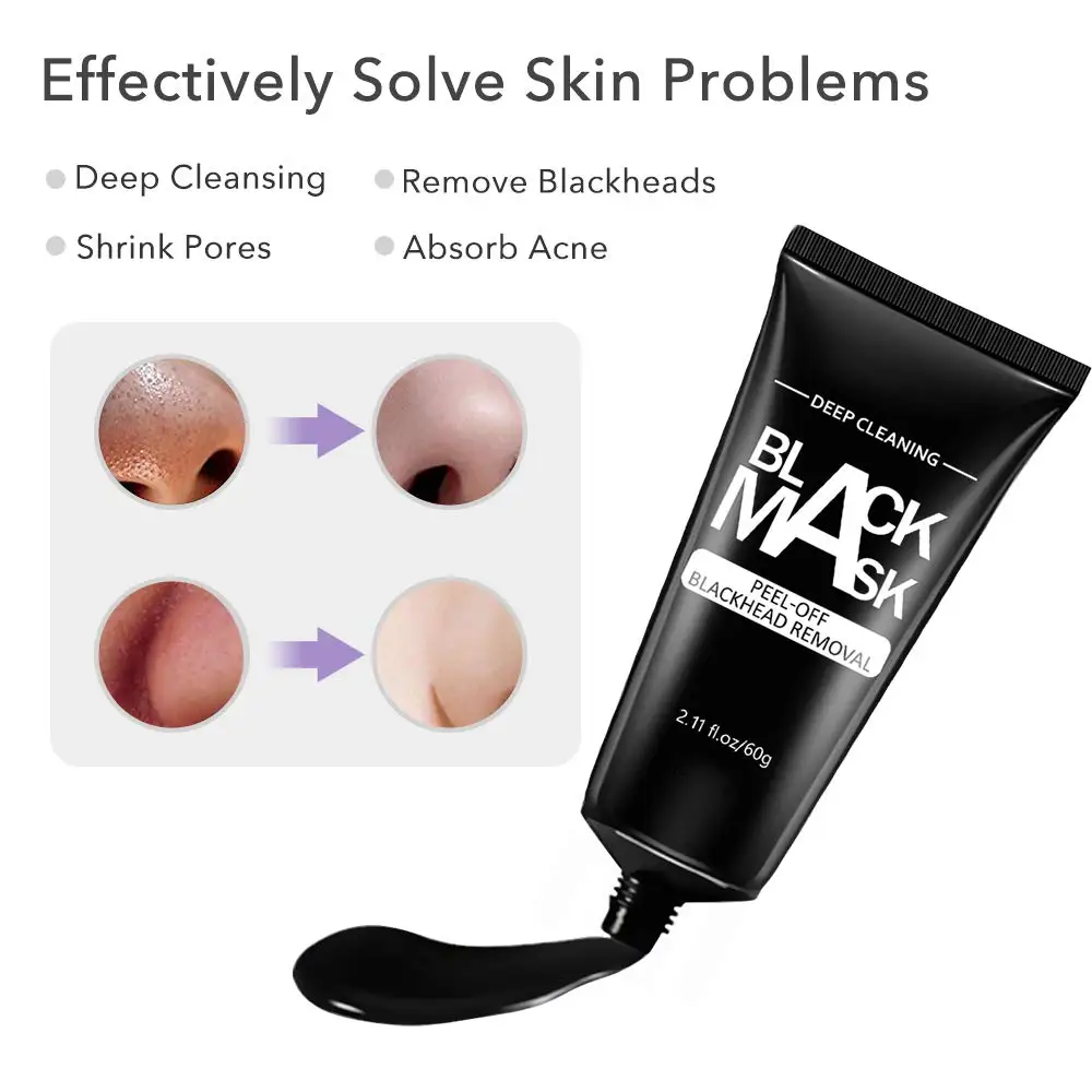 Маска для лица удаления черных точек угольная отшелушивающая маска Глубокая