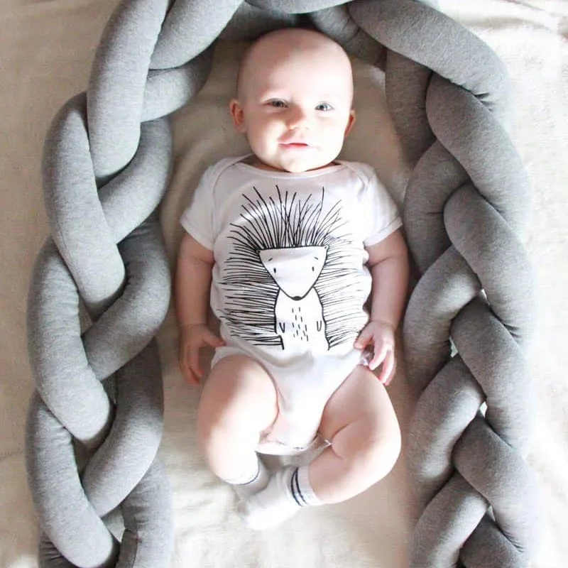 1M/2M/3M Baby Bumper Bed Braid Knot Pillow Cushion Bumper Room Decor Infant Bebe Crib Protector Cot Bumper images - 6