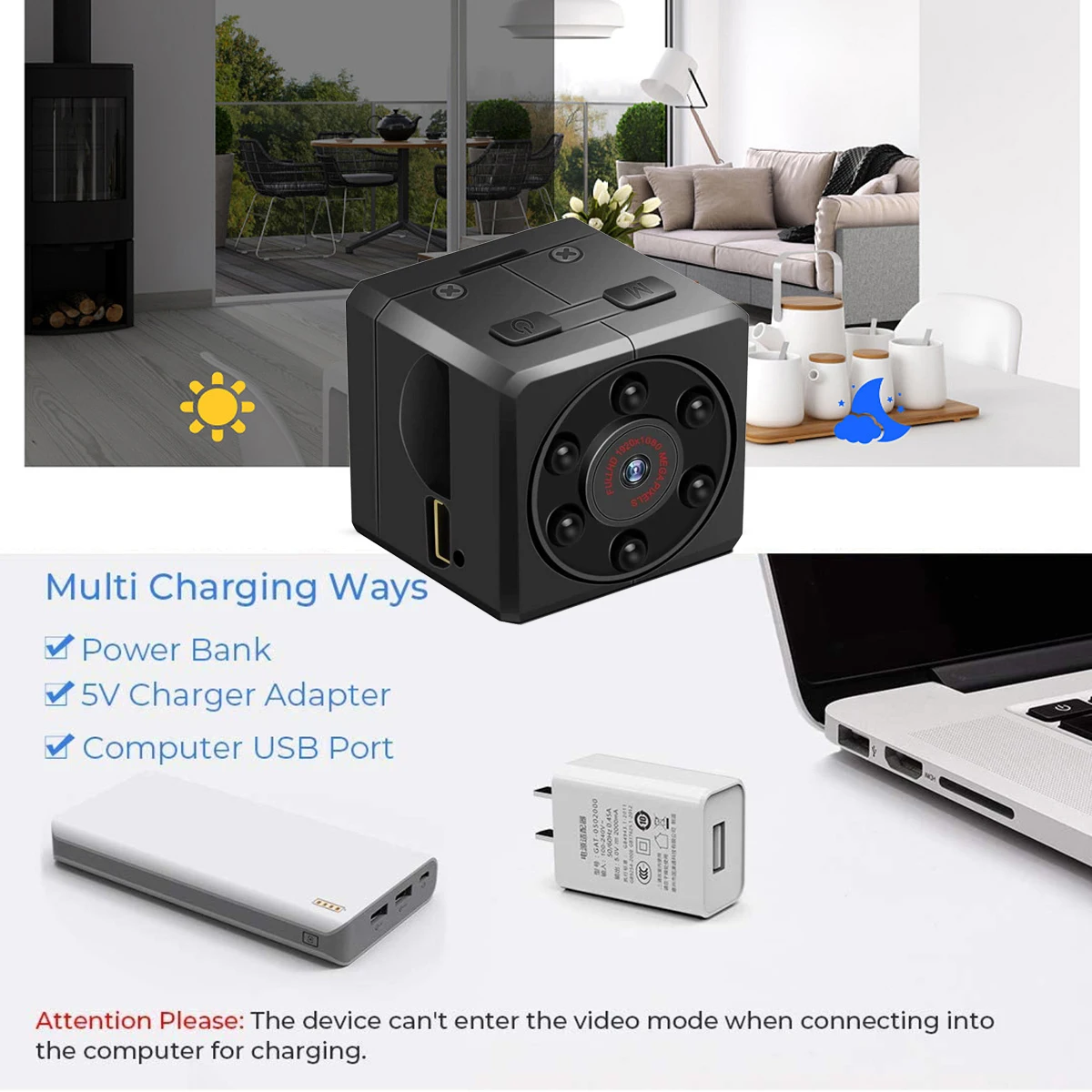 

1920 x 1080P 140 degree wide angle Mini Camera Portable DV Camcorder Full HD Motion Detection Surveillance Cam for Home Outdoor