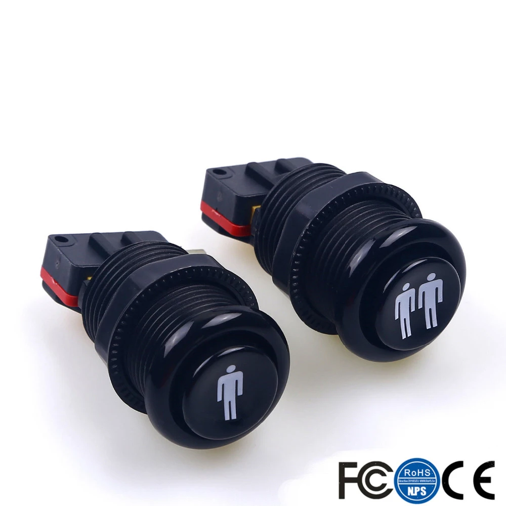 Happ Style 1/ 2 Player Start &amp Home Push Buttons With Micro Switch For Arcade Machine Games Mame Jamma Parts | Спорт и