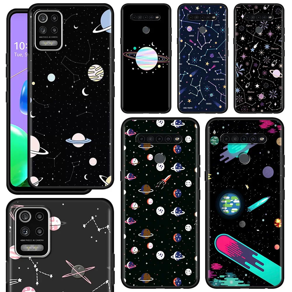 

Phone Case for LG K41s K61 K50 K50s G6 G7 K71 K42 K40s K40 K52 G8 Soft Mobile Cover Space Planet Earth Silicone Funda
