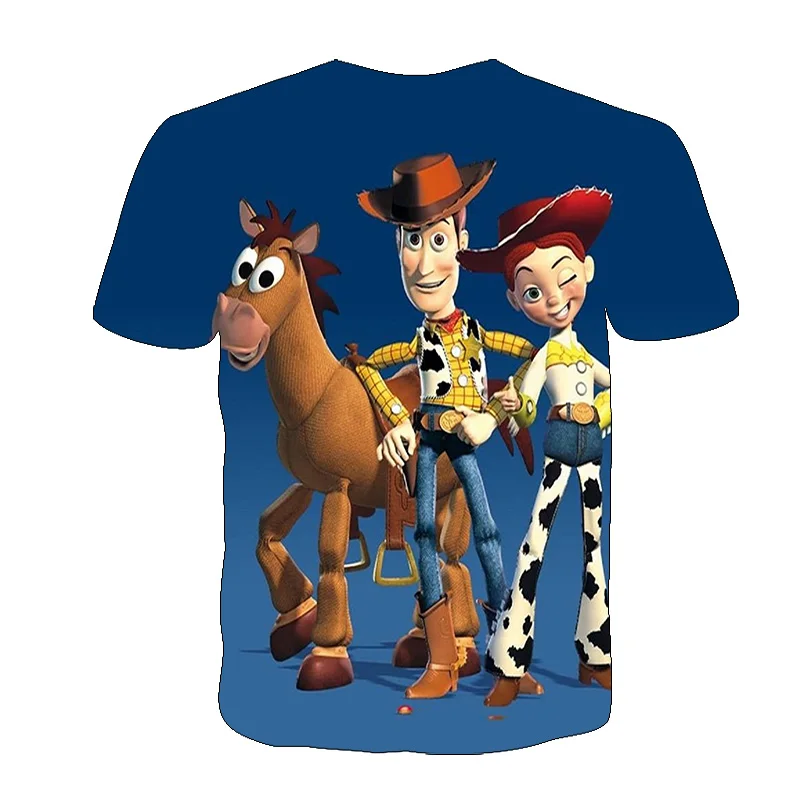 

Summer Children's T-Shirt Children's Favorite Toy Story O-Neckline Short Sleeve T-Shirt Boy Fashion Polyester Breathable Tee