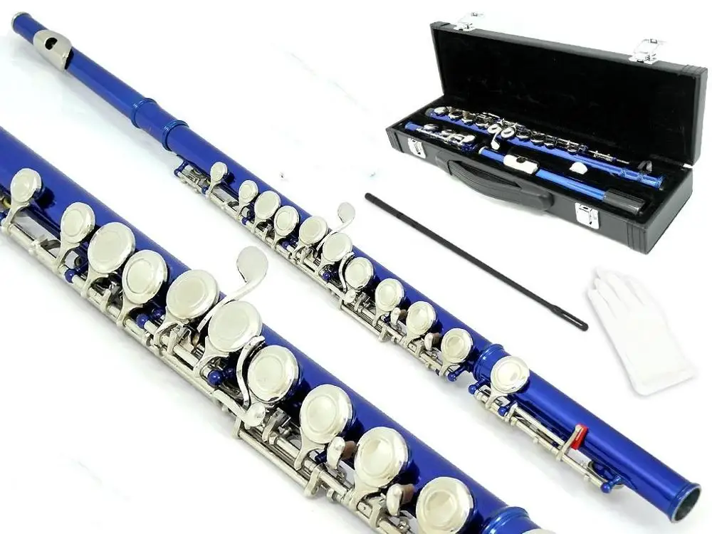 Западная концертная флейта из мельхиора покрытая серебром 16 отверстий C Ключ