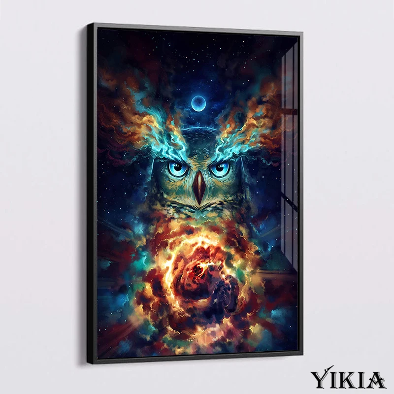 Плакат со львом светильник в виде совы оленя Тигр Wall Art Абстрактная живопись на