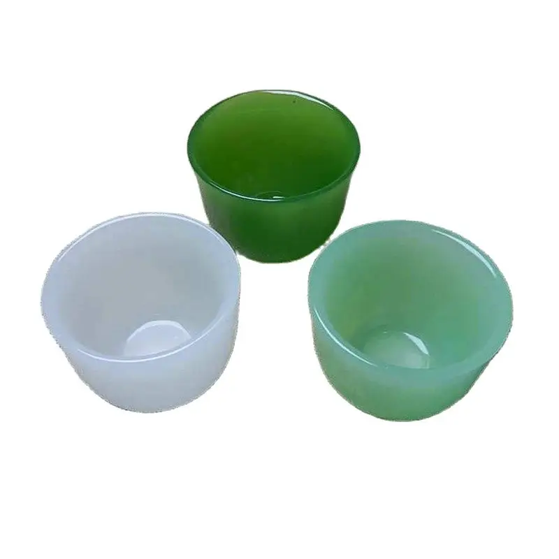 Прямой рот белый нефритовый фарфор чайная чашка яшма фарфоровая маленькая для