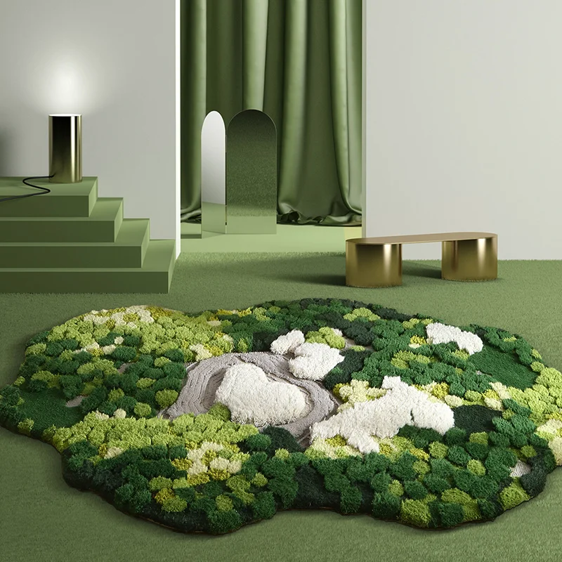 3D коврик ручной работы с маленьким лесом прикроватный ковер большого размера в