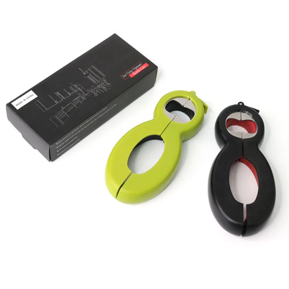

6 in 1 Multi Function Can Beer Bottle Opener All in One Caps Jar Gripper Lid Twist Off Kitchen Tools Accessories Home Gadgets