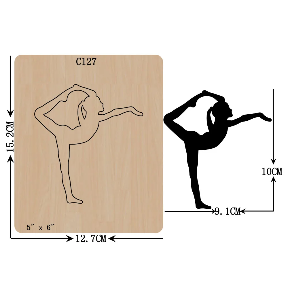 New Gymnastics ballet girl Wooden die Scrapbooking C-127 Cutting Dies Compatible with most cutting machines | Дом и сад
