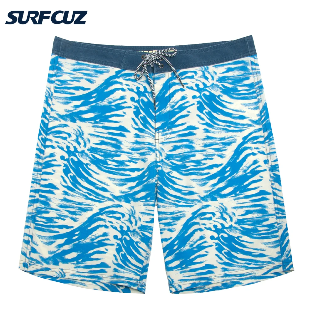 

Surfcuz Men's 2-Way Stretch Board Shorts Quick Dry Volley Swim Beach Shorts Summer Mid-Length Swimsuit Men's Sport Wear