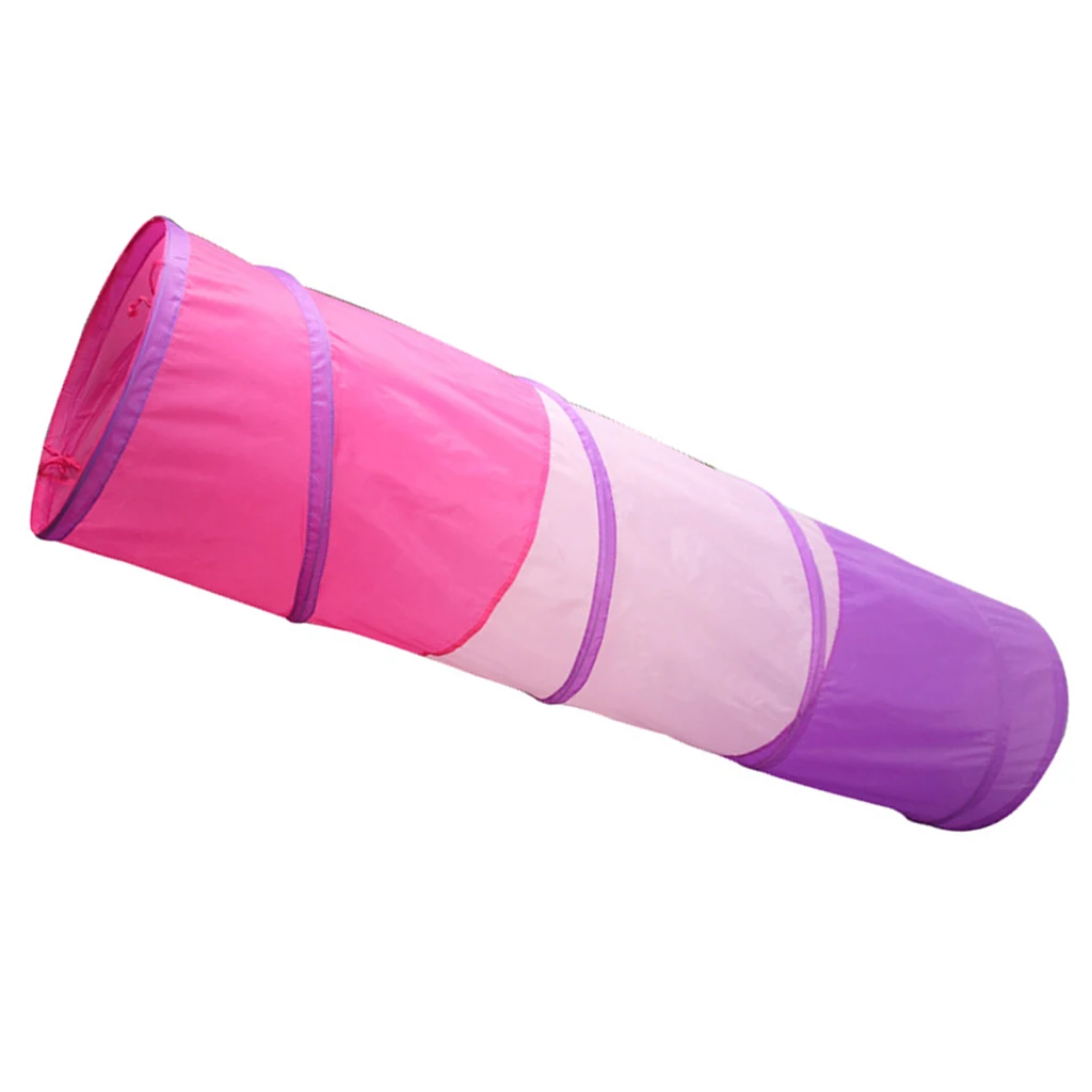 

Pink Purple -up Crawl Tunnel for Kids Children Indoor Outdoor Play, 71''(L)X18''(D)