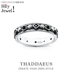 Благородное кольцо с черным камнем, ювелирные украшения в европейском стиле для женщин и мужчин, 2021 летнее Брендовое винтажное ювелирное изделие из стерлингового серебра 925 пробы, подарок