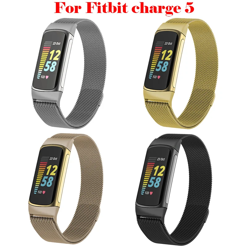 

Мягкие миланские ремешки для часов BEYESER для Fitbit Charge 5, сменные ремешки из нержавеющей стали для браслета FitBit Charge 5, аксессуары для Fitbit Charge 5