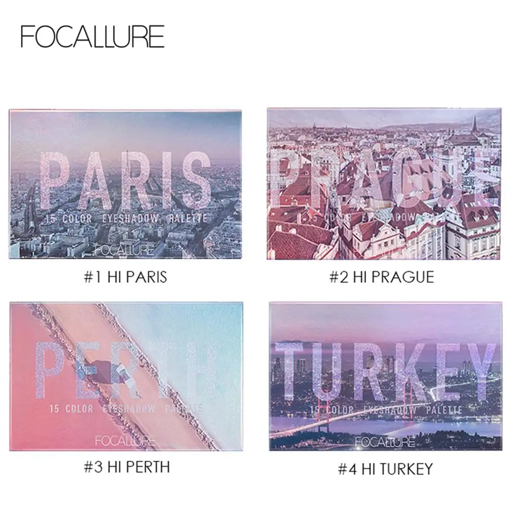 15 цветов палитры теней для век легкие к Применение градиент Звездное зеленый