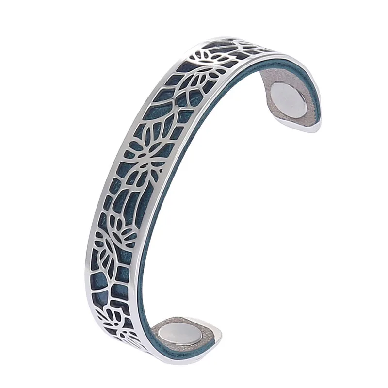 006 Cremo DIY Браслеты-манжеты для женщин Bijoux Yoiumit браслет из нержавеющей стали Manchette Femme Реверсивные кожаные ювелирные изделия - Окраска металла: 006