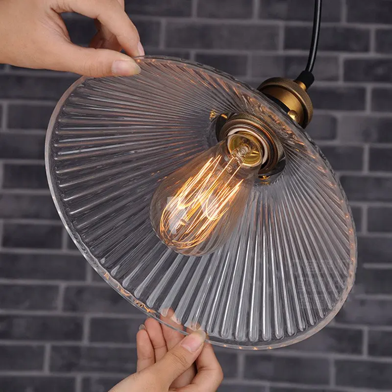 Винтажная промышленная Лофт ресторанная стеклянная подвеска для бара