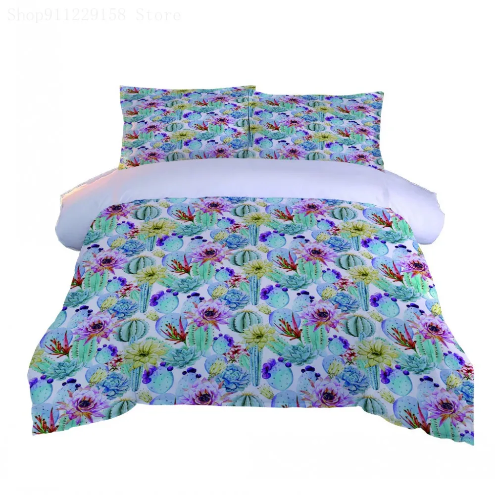 

Cute Bedding Color Print Home Textile Bedding Duvet Cover Sheet Quilt 3 Piece Girl Gift Large King Size