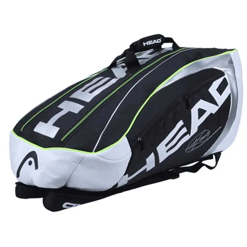 Head Tennis Bag Large Capacity 6-9 Rackets Sports Backpack Professional Training Tennis Racquet Bag Exercise Accessories