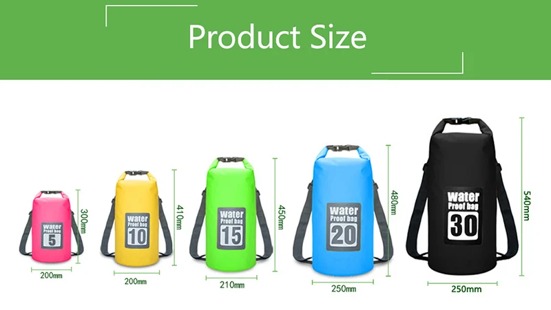 5L/10L/15L/20L/30L водонепроницаемые сумки сухой мешок водостойкий рюкзак из пвх спортивная сумка рафтинг рюкзаки для плавания непроницаемая сухая сумка
