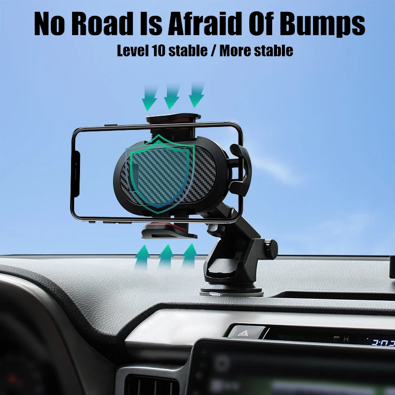 new sucker car phone holder mobile phone holder stand in car no magnetic gps mount support for iphone 12 11 pro xiaomi samsung free global shipping