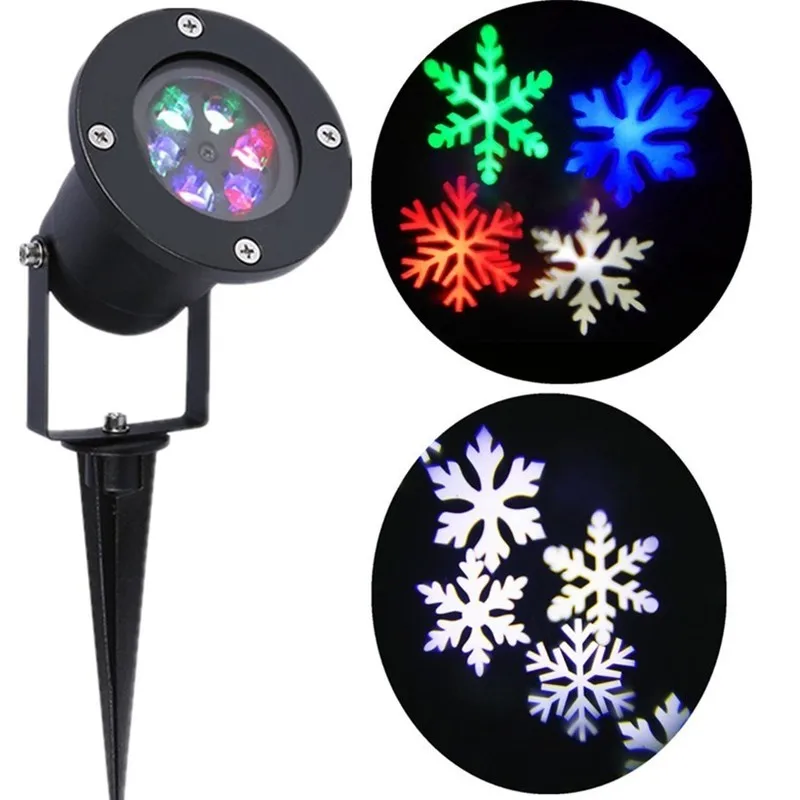 Уличный светодиодный прожектор со снегом водонепроницаемый проектор для