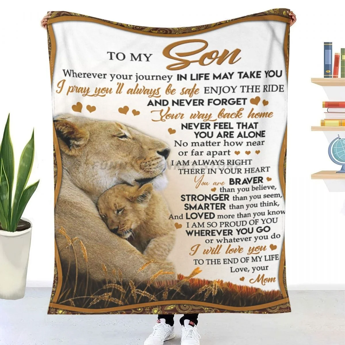 

YOU LL ALWAYS BE SAFE BEST GIFT FOR SON Sherpa Blankets Ultra Soft Flannel Fleece Throw Blankets for Couch Sofa Bed