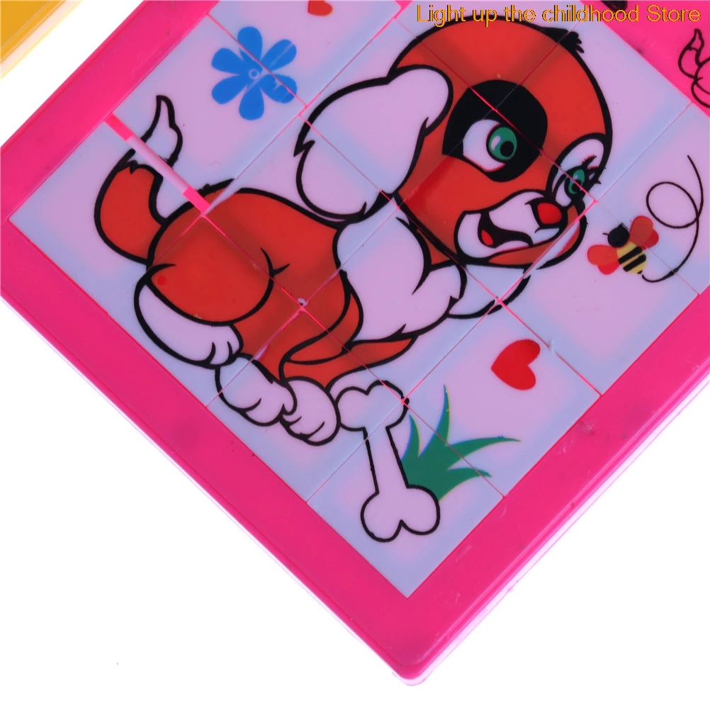 

Random Cute Animals Plastic Slide Puzzle Children's Building Educational Toys Jigsaw Puzzle Toys Kids Gift 8cm 10cm