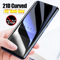 21d full curved anti spy tempered glass for huawei p30 mate 20 p40 pro p40 lite privacy protection screen protector honor 20 9a