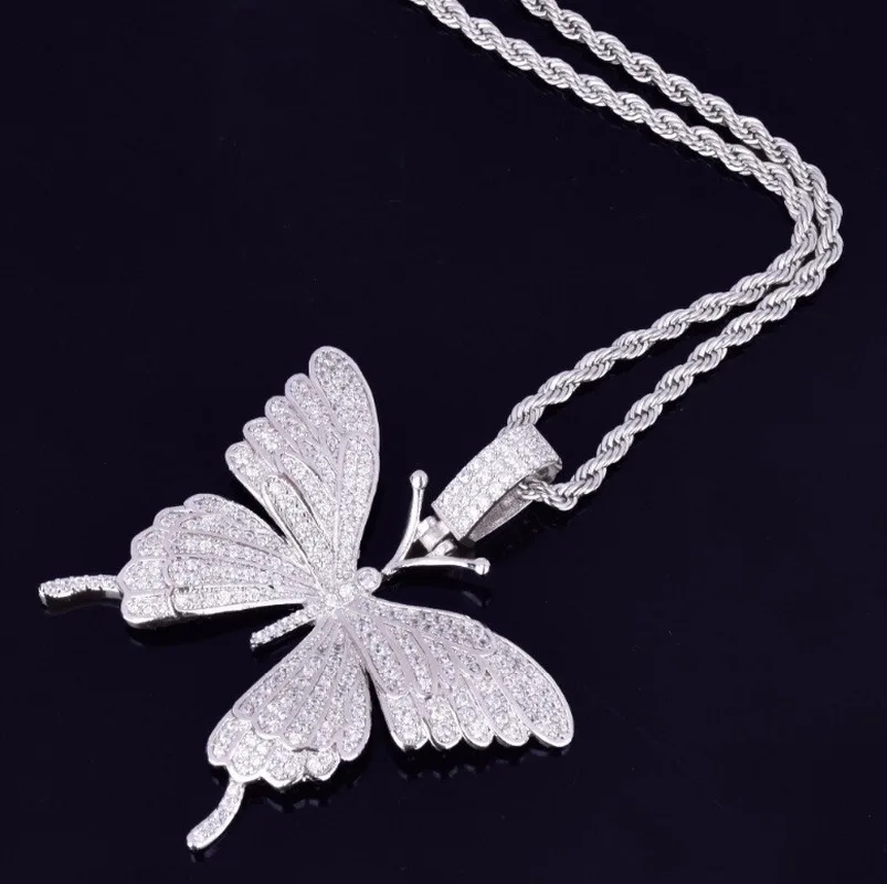

Ladies Fashion Exquisite Color Zircon Butterfly Pendant Chain Necklace Women's Glamour Prom Jewelry Sweet Romantic Gift