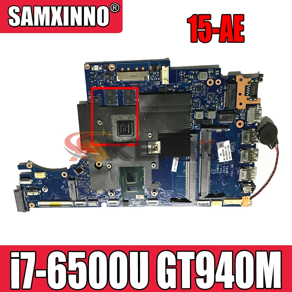 

Akemy 829898-601 829898-001 Laptop Motherboard For HP Envy 15-AE 15-ae101nf ASW50 LA-C503P i7-6500U CPU GT940M Video Card