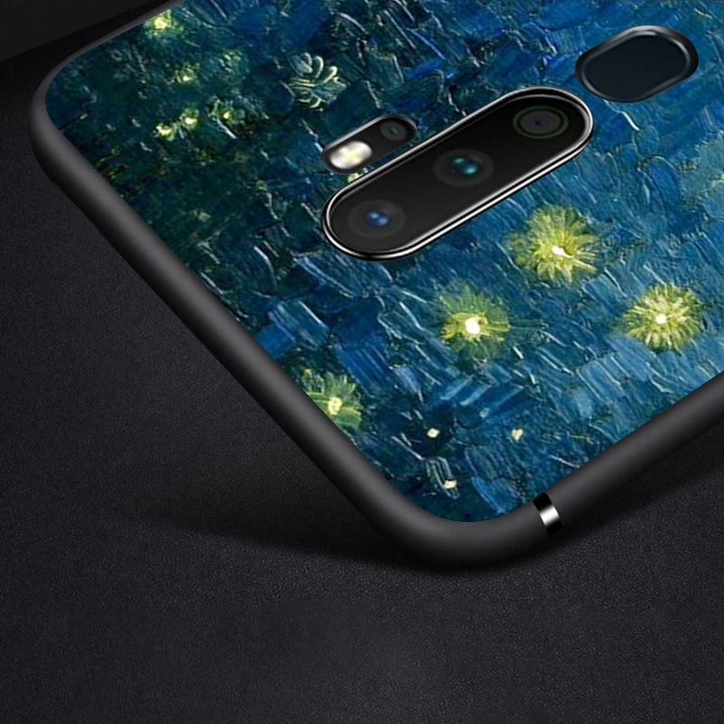 

Black TPU Soft Cover Van Gogh painting Art for OPPO A9 2020 Reno 10X ZOOM ACE 4 3 2 Z F Pro 4G 5G Phone Case