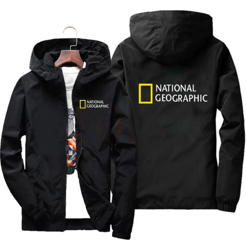 

Куртка с функцией распознавания Explorer, Мужская модная одежда для улицы, с забавным принтом Wind National Geographic