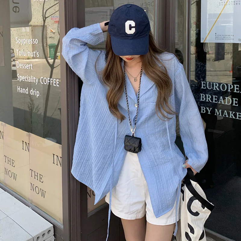 Солнцезащитная рубашка пальто женская дизайнерская весна и осень 2021 Новый Топ с