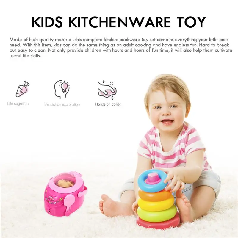

Simulation Rice Cooker Toy Interesting Play House Rice Cooker Model for Child