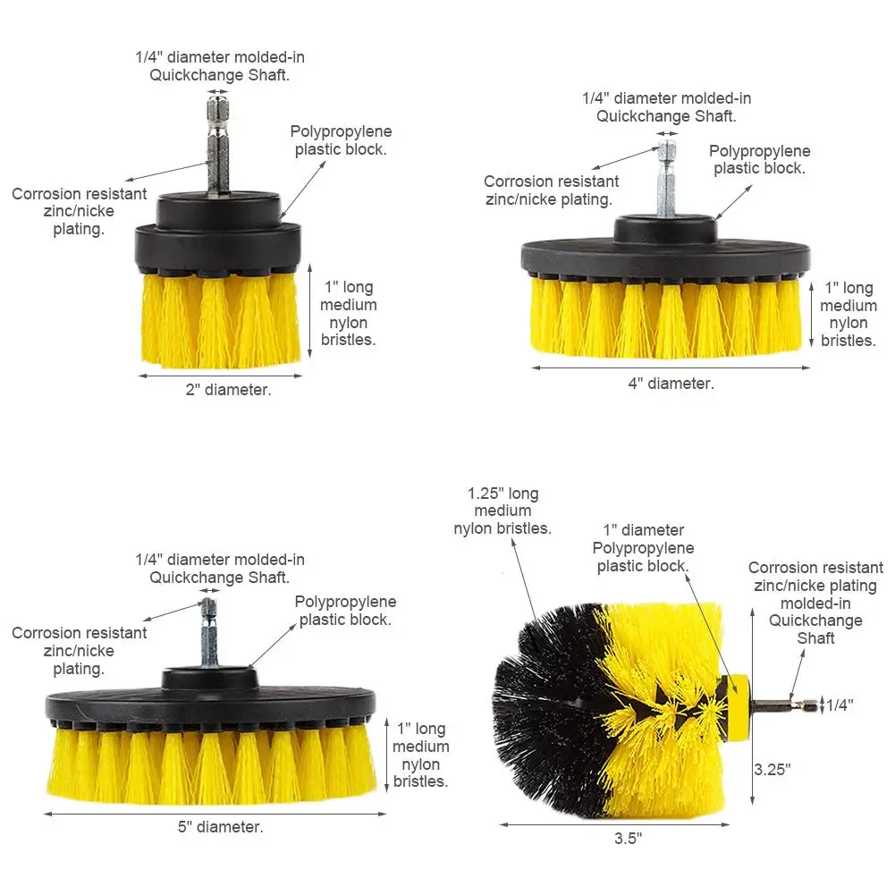 Набор щеток для сверления комплект из 5 предметов с удлинителем мойки автомобиля