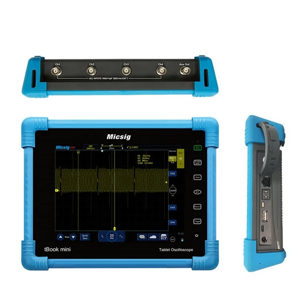 

ATO1104 Digital Tablet Oscilloscope 100MHz 4CH handheld oscilloscope automotive scopemeter oscilloscope osciloscopio